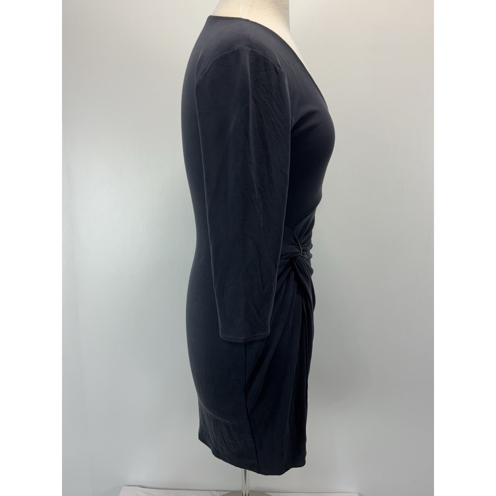 Abercrombie & Fitch Twist Front Dress Sz Small Women's Grey Stretch Bodycon - Picture 4 of 8